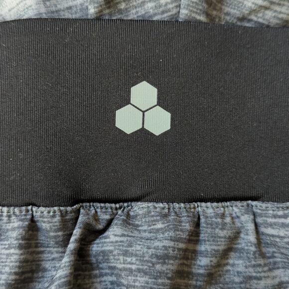 Tek Gear Space Dye Black Gray Layered Running Shorts NWOT - Picture 4 of 4